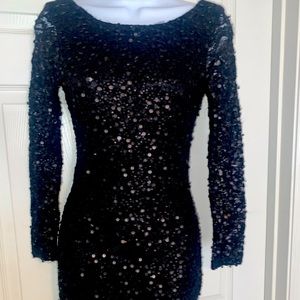 Black sequins dress